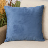 Capa de Almofada Avulsa Veludo Suede Azul