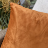 Capa de Almofada Avulsa Veludo Suede Ferrugem