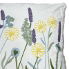 Capa de Almofada Bordada Alto Relevo Lavanda C/Floral