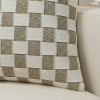 Capa de Almofada em Tear Alto Relevo Cru C/ Bege Mescladinho 45x45cm com Zíper Invisível