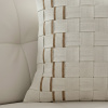 Capa de Almofada em Tear Alto Relevo Cru C/Listra Caramelo 45x45cm com Zíper Invisível