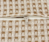 Capa de Almofada em Tear Cru C/Caramelo com Pompom nas Pontas 45x45cm