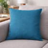 Capa de Almofada Lisa Camurça Azul
