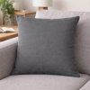 Capa de Almofada Lisa Camurça Cinza