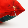 Capa de Almofada Natalina Dupla Face Feliz Natal C/Xadrez Floral