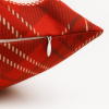 Capa de Almofada Natalina Dupla Face Xadrez Vermelho Feliz Natal C/Amor