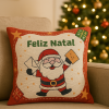 Capa de Almofada Natalina em Tear Feliz Natal