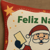 Capa de Almofada Natalina em Tear Feliz Natal