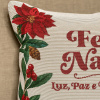 Capa de Almofada Natalina em Tear Feliz Natal Vermelho