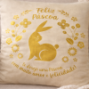 Capa de Almofada Páscoa Coelhinho Suede Bege