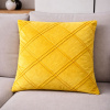 Capa de Almofada Veludo Drapeada Amarelo