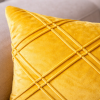 Capa de Almofada Veludo Drapeada Amarelo