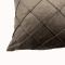 Capa de Almofada Veludo Drapeada Marrom Escuro