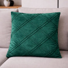Capa de Almofada Veludo Drapeada Verde Esmeralda