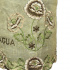 Capa de Galão Organza Bordado 20 Litros Bege C/Flor Marrom