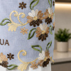 Capa de Galão Organza Bordado 20 Litros Branco C/Flor Marrom e Nude