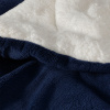 Coberdrom Dupla Face Sherpa 2,40mt X 2,20mt Casal Queen Azul Marinho
