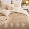 Coberdrom Dupla Face Sherpa 2,40mt X 2,20mt Casal Queen Bege