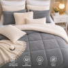 Coberdrom Dupla Face Sherpa 2,40mt X 2,20mt Casal Queen Cinza