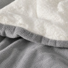 Coberdrom Dupla Face Sherpa 2,40mt X 2,20mt Casal Queen Cinza