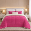 Coberdrom Dupla Face Sherpa 2,40mt X 2,20mt Casal Queen Pink