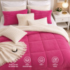 Coberdrom Dupla Face Sherpa 2,40mt X 2,20mt Casal Queen Pink