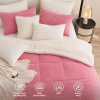 Coberdrom Dupla Face Sherpa 2,40mt X 2,20mt Casal Queen Rosa