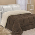 Coberdrom Dupla Face Sherpa 2,40mt X 2,20mt Casal Queen Tabaco