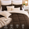 Coberdrom Dupla Face Sherpa 2,40mt X 2,20mt Casal Queen Tabaco