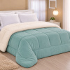 Coberdrom Dupla Face Sherpa 2,40mt X 2,20mt Casal Queen Verde
