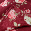 Coberta Manta Casal Microfibra Anti Alérgico Vermelho C/ Rosas