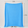 Coberta Manta Soft Canelada Casal Antialérgica Azul Claro 1,80m x 2,00m