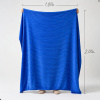Coberta Manta Soft Canelada Casal Antialérgica Azul Marinho 1,80m x 2,00m