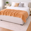 Coberta Manta Soft Canelada Casal Antialérgica Caramelo 1,80m x 2,00m