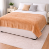 Coberta Manta Soft Canelada Casal Antialérgica Caramelo 1,80m x 2,00m