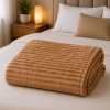 Coberta Manta Soft Canelada Casal Antialérgica Caramelo 1,80m x 2,00m