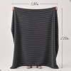 Coberta Manta Soft Canelada Casal Antialérgica Grafite 1,80m x 2,00m