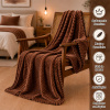 Coberta Manta Soft Canelada Casal Antialérgica Marrom 1,80m x 2,00m