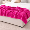 Coberta Manta Soft Canelada Casal Antialérgica Pink 1,80m x 2,00m