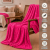 Coberta Manta Soft Canelada Casal Antialérgica Pink 1,80m x 2,00m