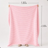 Coberta Manta Soft Canelada Casal Antialérgica Rosa Claro 1,80m x 2,00m