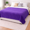 Coberta Manta Soft Canelada Casal Antialérgica Roxo 1,80m x 2,00m