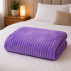 Coberta Manta Soft Canelada Casal Antialérgica Roxo 1,80m x 2,00m