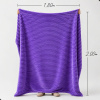 Coberta Manta Soft Canelada Casal Antialérgica Roxo 1,80m x 2,00m