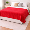 Coberta Manta Soft Canelada Casal Antialérgica Vermelho 1,80m x 2,00m