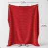 Coberta Manta Soft Canelada Casal Antialérgica Vermelho 1,80m x 2,00m