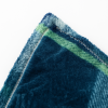 Coberta Manta Soft Casal Microfibra Anti Alérgico Xadrez Azul C/Verde