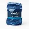 Coberta Manta Soft Casal Microfibra Estampada Azul Geométrico
