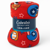 Coberta Manta Soft Casal Microfibra Estampada Futebol Vermelho