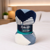 Coberta Manta Soft Casal Microfibra Estampada Geometrica Tons de Azul